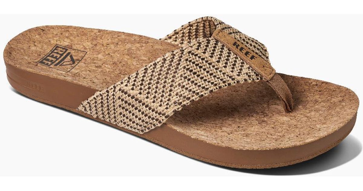Reef Suede Cushion Strand in Chocolate (Brown) - Lyst