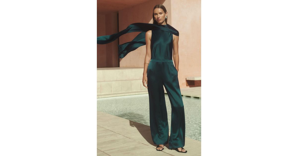 【海外限定】REISSジャンプスーツ☆Farah Cape Back Jumpsuit, T REISS - Farah Cape-Back Sleeveless Satin Jumpsuit