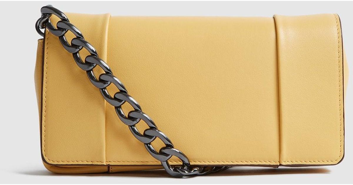 Reiss Alma Clutch Small Leather Clutch Bag Lyst