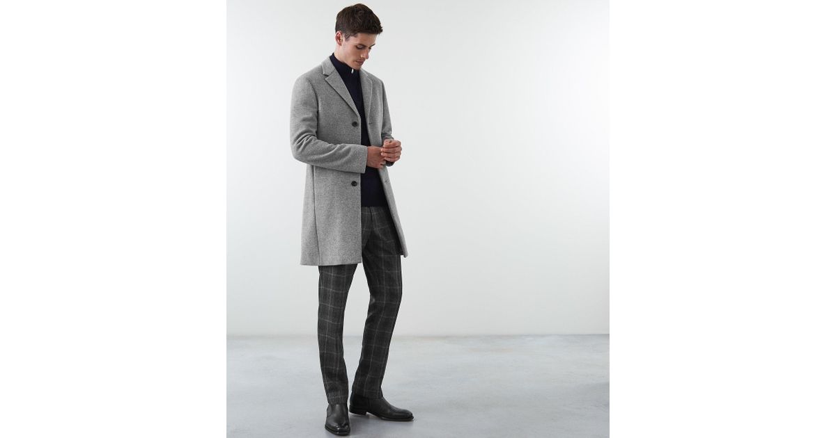 Reiss Gable - Wool Epsom Overcoat in Gray for Men | Lyst