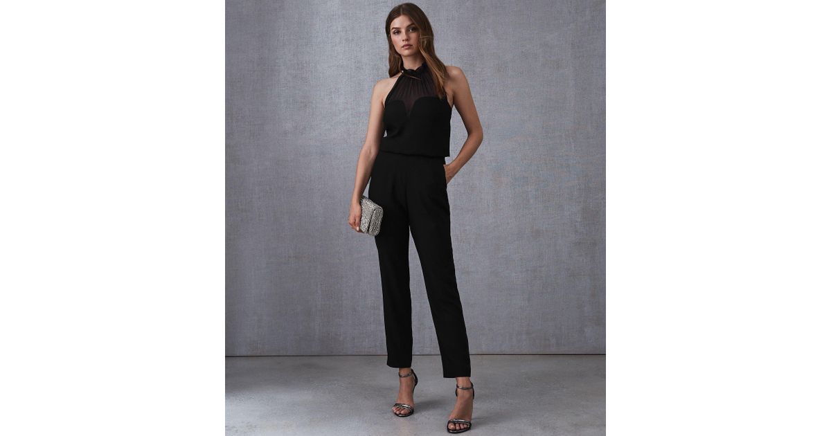 reiss halter neck jumpsuit