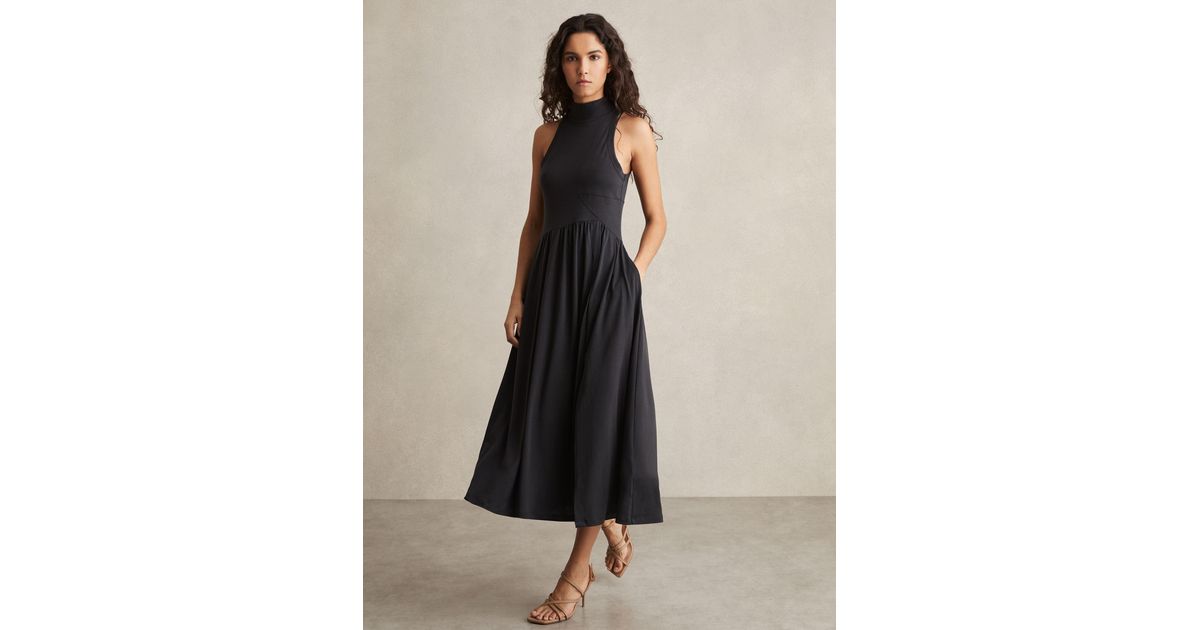【海外限定】REISSドレス☆Navy Blake Jersey Sleeveless Midi D Reiss Blake Sleeveless Jersey Dress, Neutral