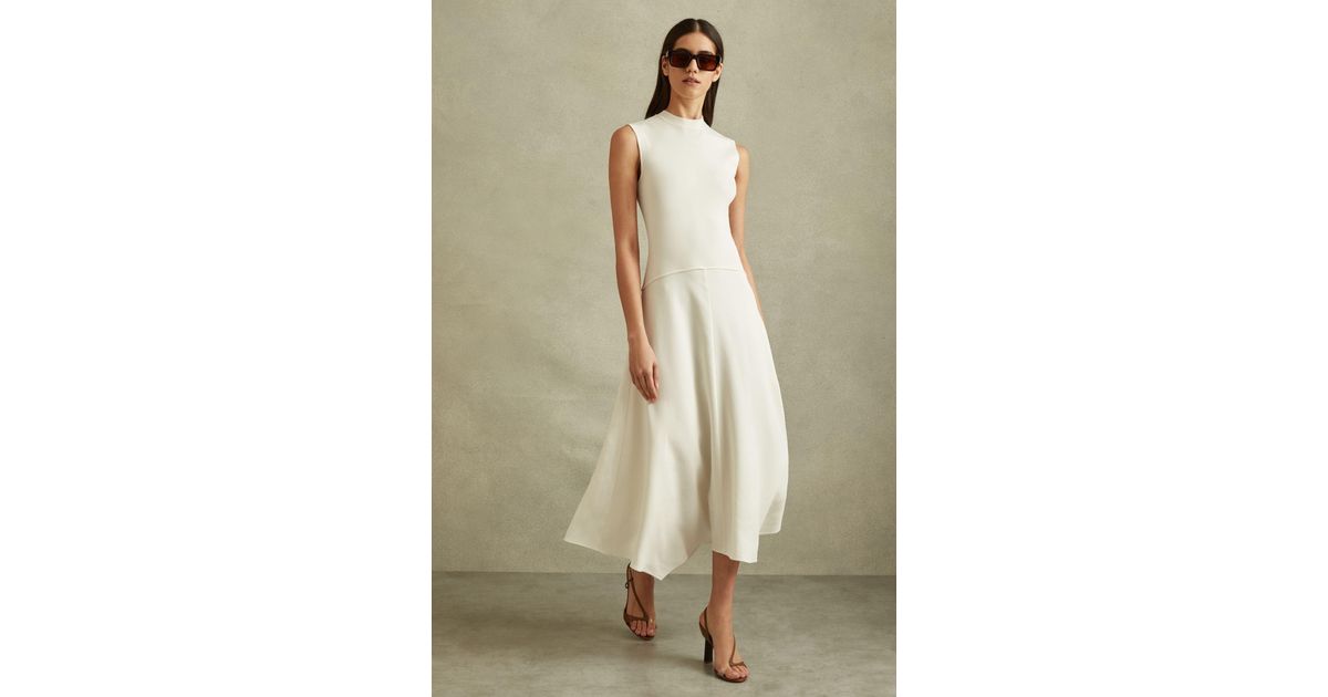 【海外限定】REISSドレス☆Ivory Lani Hybrid Knit Tie Back Mid reiss-Ivory-Lani-Ivory-Hybrid-