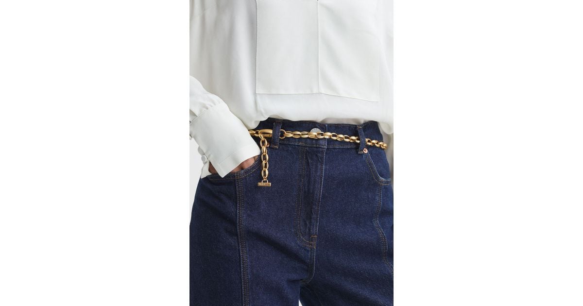 Reiss gold chain belt best sale