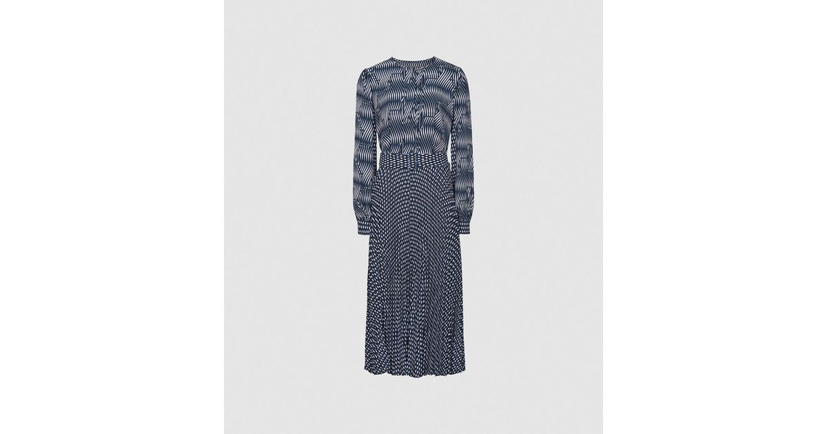 Reiss Synthetic Ina - Printed Midi 