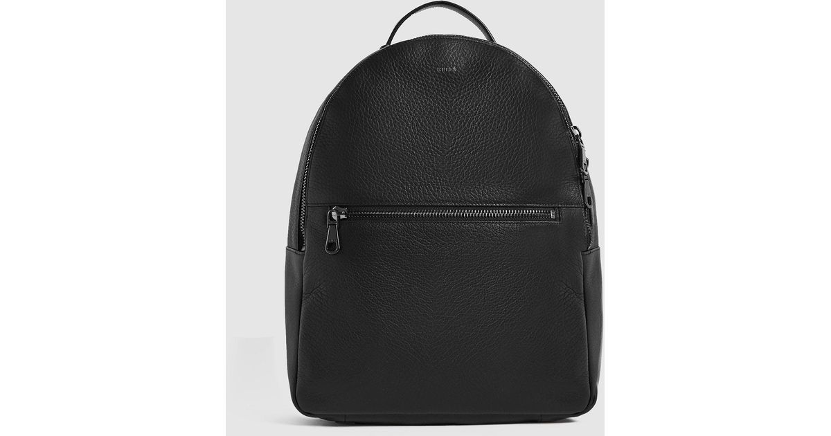 reiss leather backpack