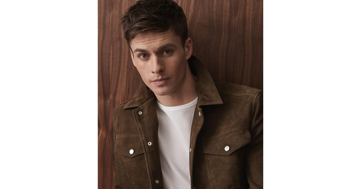 reiss jagger suede trucker jacket