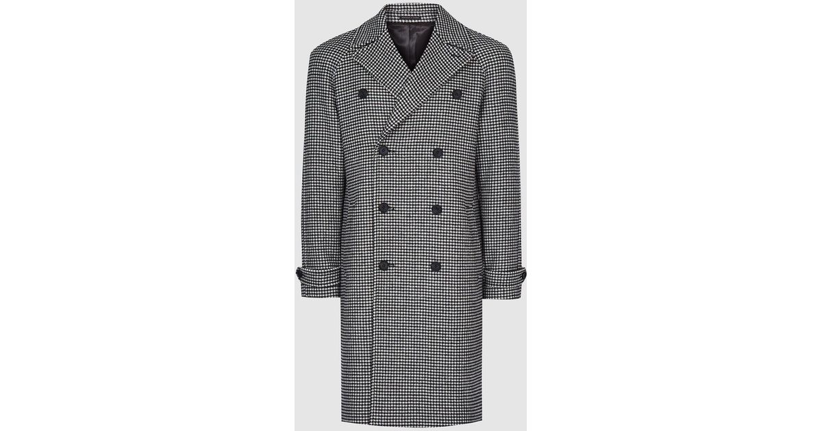 Houndstooth Double Breasted Coat 