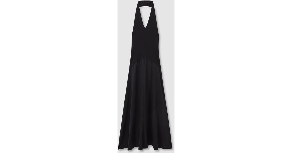 Reiss Rene - Navy Hybrid Knit Midi Dress, Xs in Blue | Lyst UK