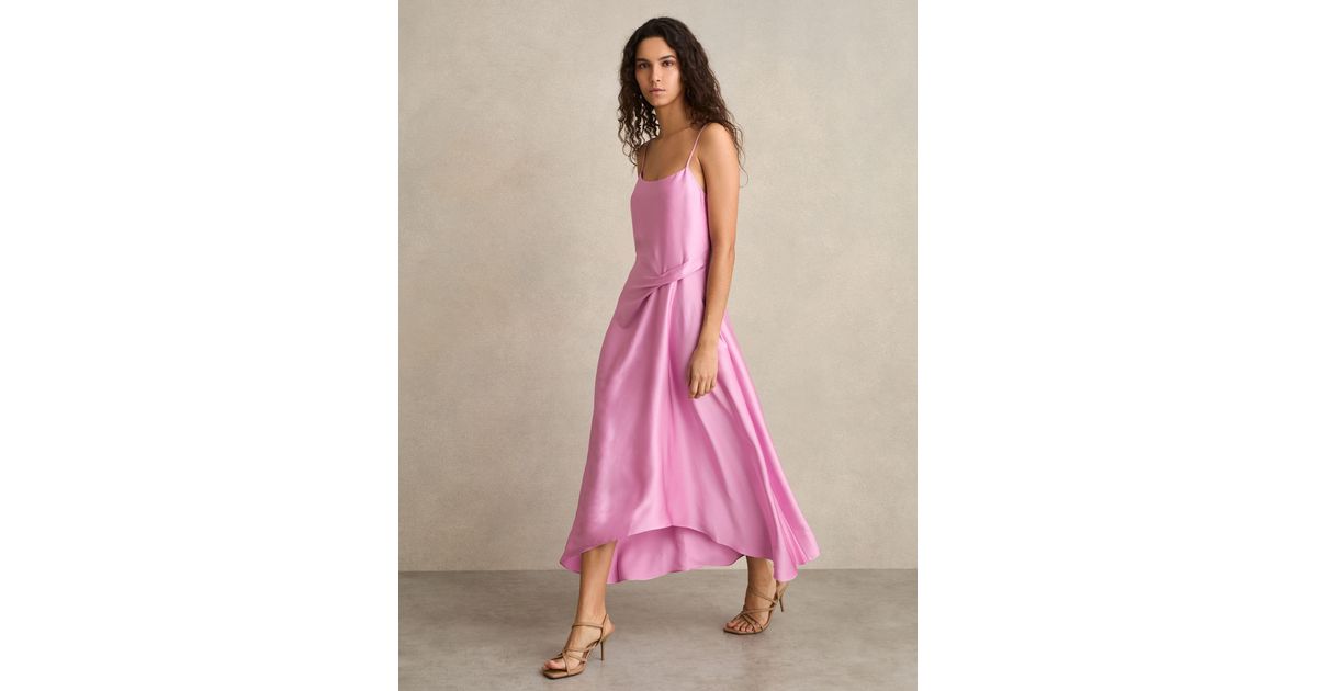 【海外限定】REISSドレス☆Pink Zoey Satin Drape-Detail Slip D Buy Reiss Pink Zoey Satin Drape-Detail Slip Dress from Next USA
