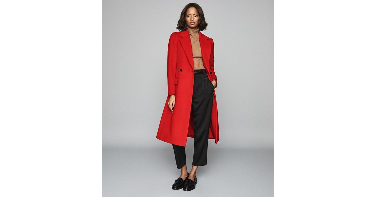 reiss red coat