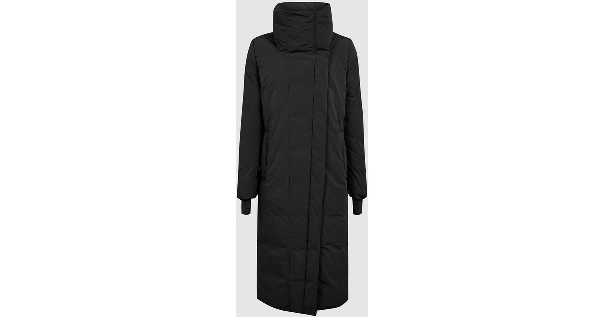 Reiss Fleece Maura - Puffer Coat in Black - Lyst