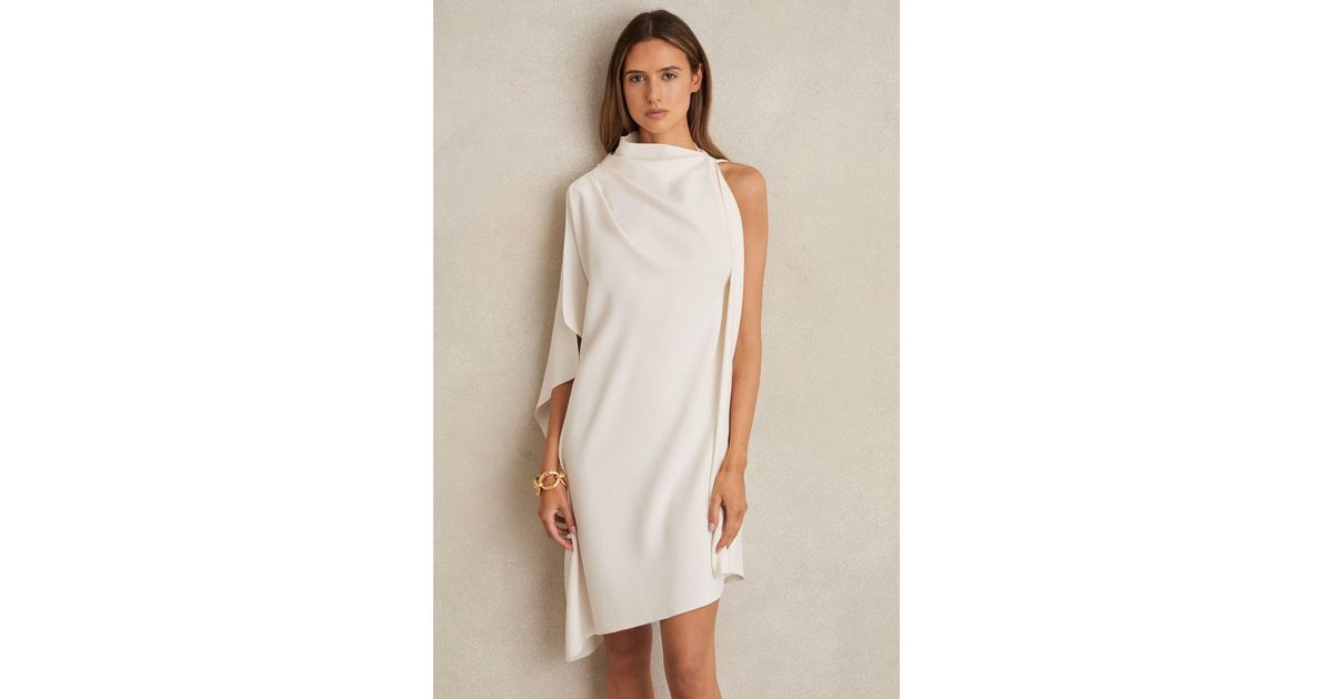【海外限定】REISSワンピース☆Ivory Ellery One Shoulder Drape 海外限定】REISSワンピース☆Ivory Ellery One Shoulder Drape
