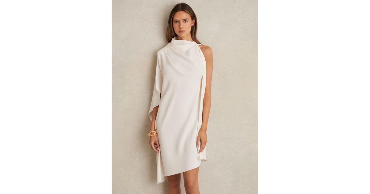 【海外限定】REISSワンピース☆Ivory Ellery One Shoulder Drape 海外限定】REISSワンピース☆Ivory Ellery One Shoulder Drape