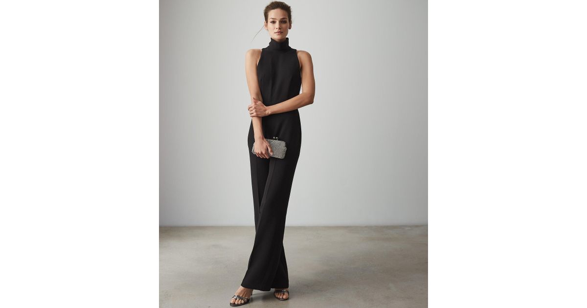 reiss dori high neck jumpsuit