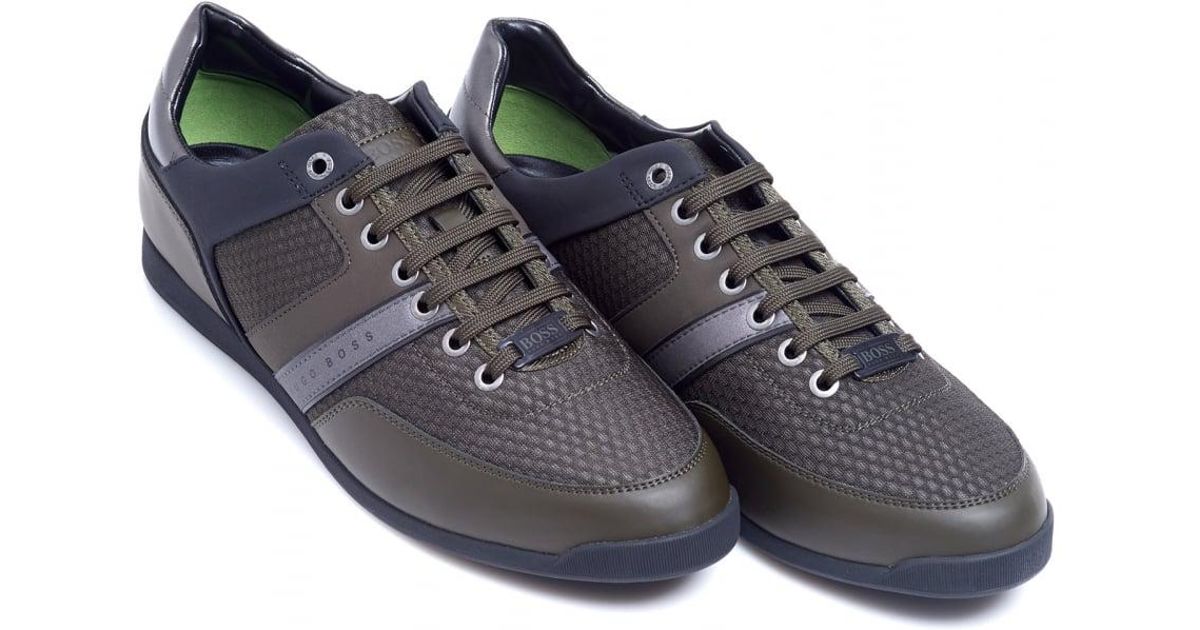 boss maze low knit trainer
