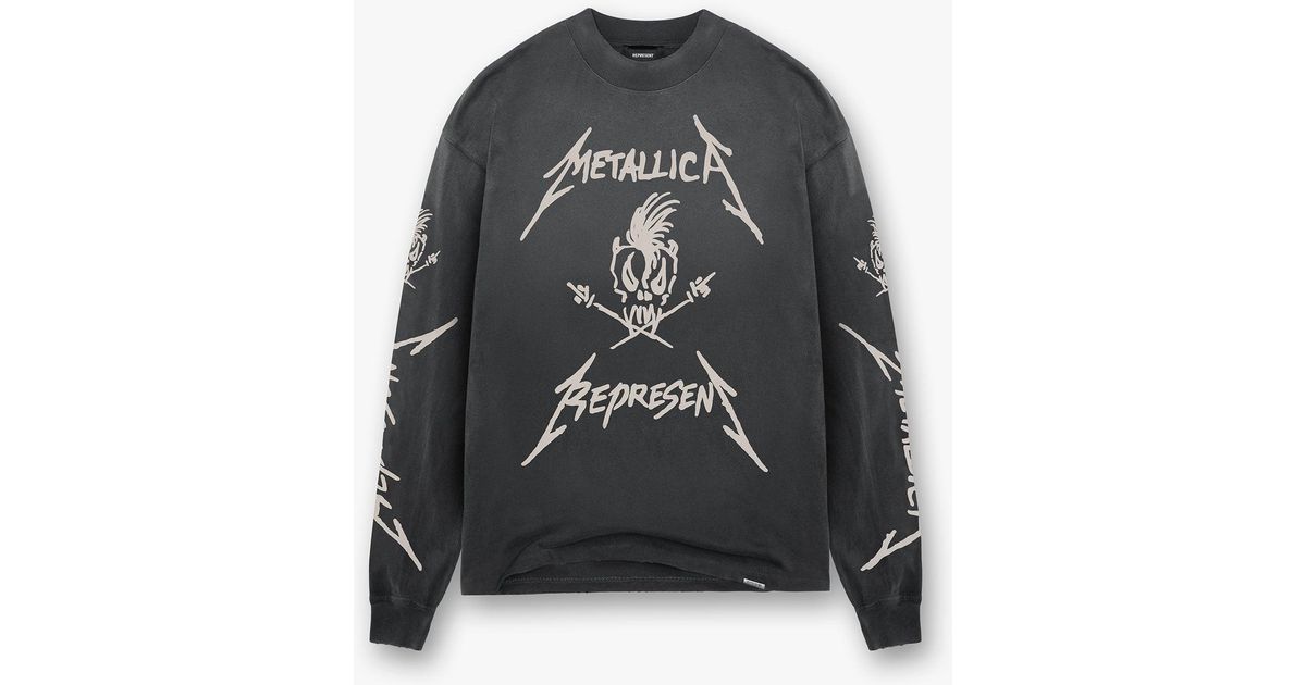 Represent Represent X Metallica Garage Inc Long Sleeve T-Shirt in Black ...