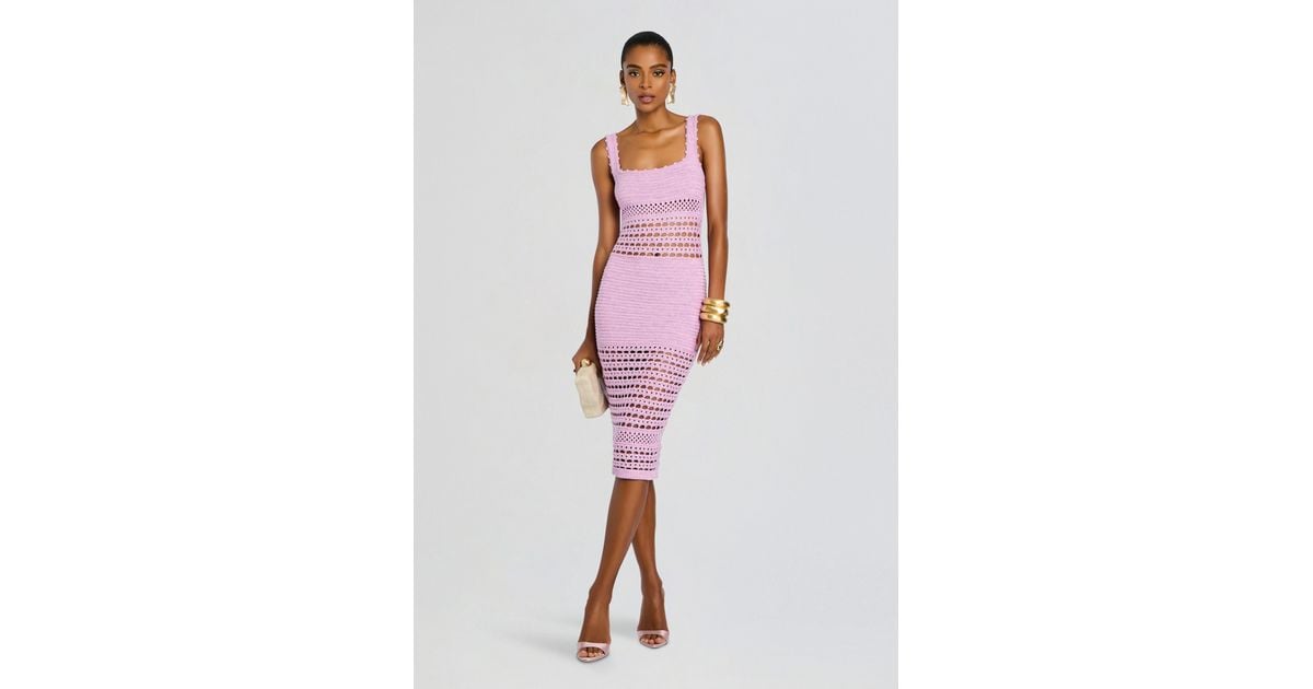 retrofte Avril Knit Crochet Dress | Lyst