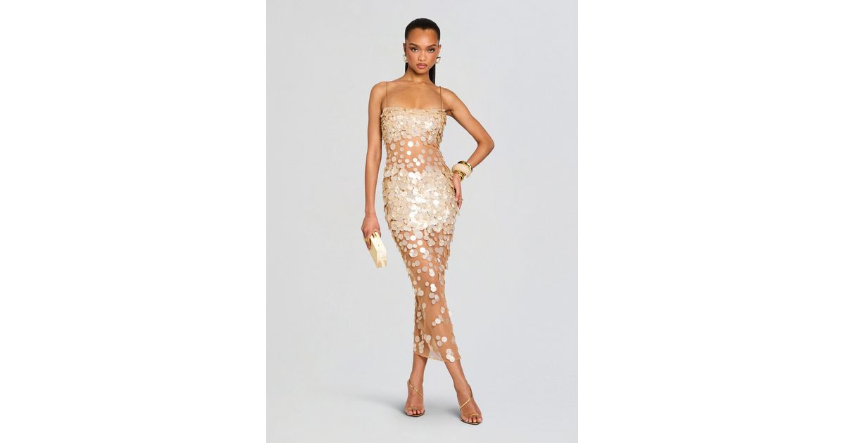 【RETROFETE】Mischa Sequin ヌーディドレス シルバーヌード Mischa Sequin Dress – Retrofete