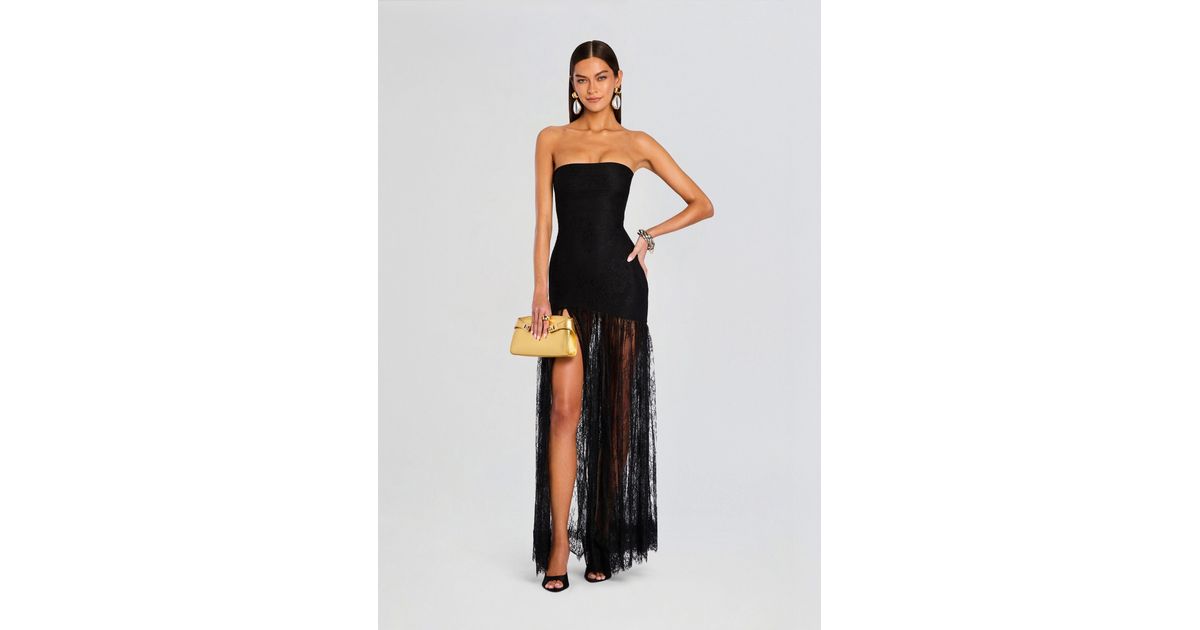 retrofete black lace dress Kennedy Embellished Lace Dress