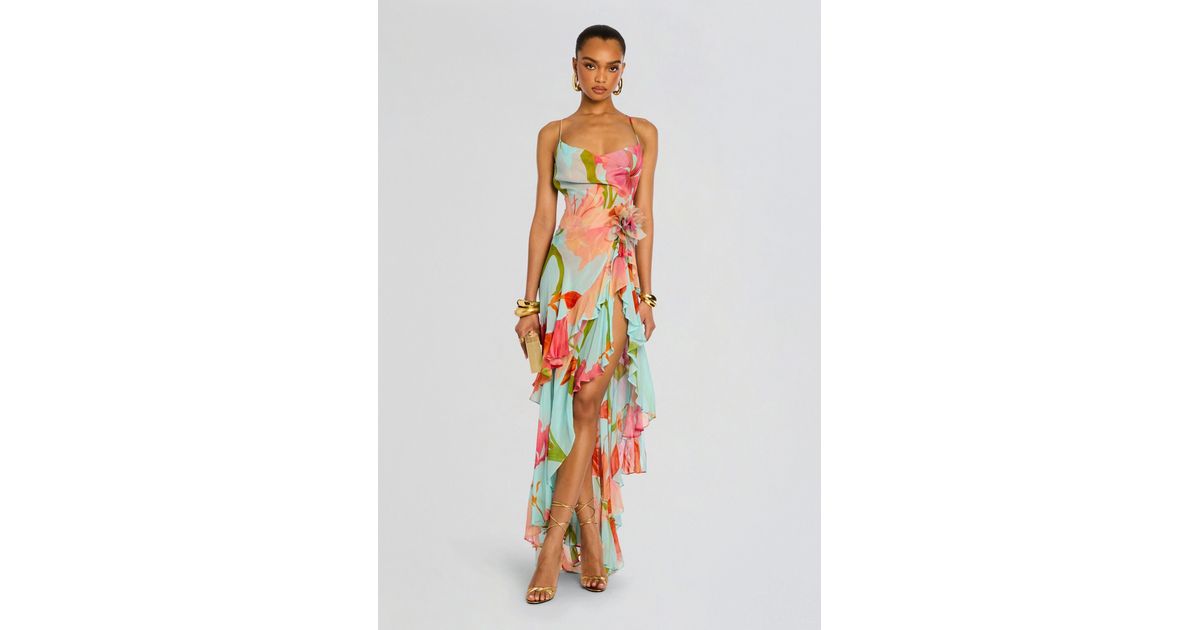retrofete samara silk dress retrofte Women's Samara Silk Chiffon Dress - Blue