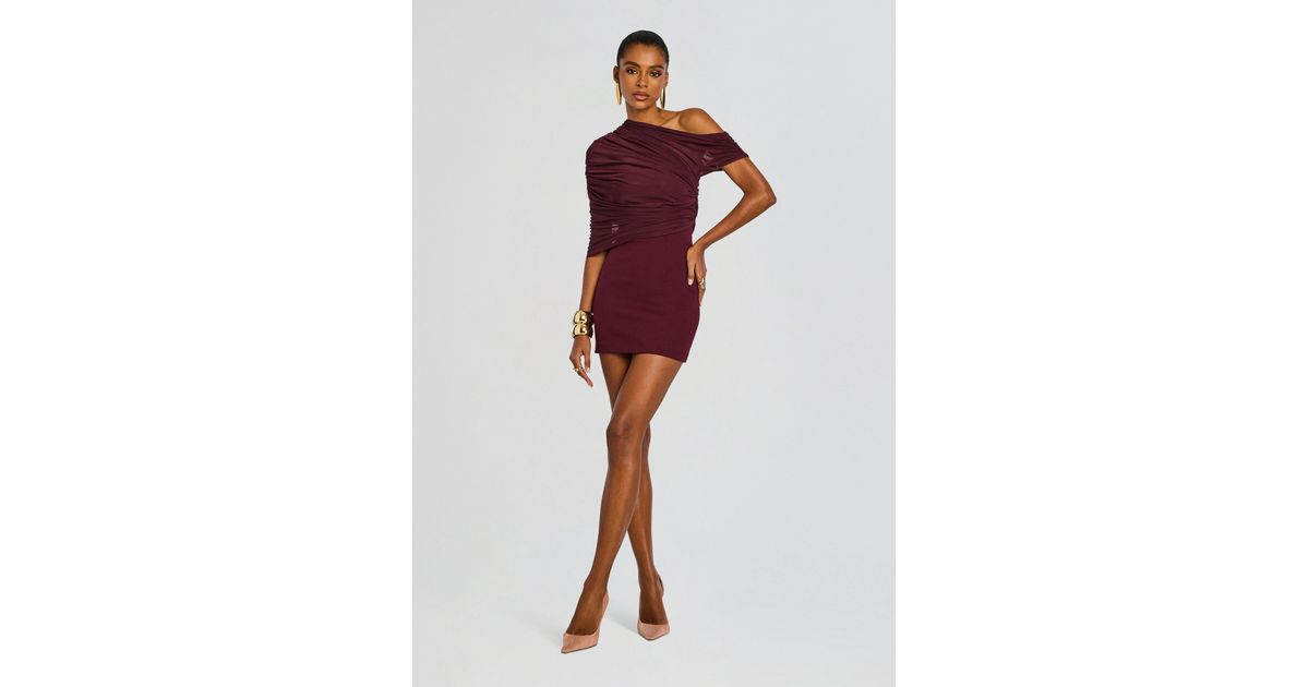 SER.O.YA Selma Mini Crepe Dress in Red | Lyst