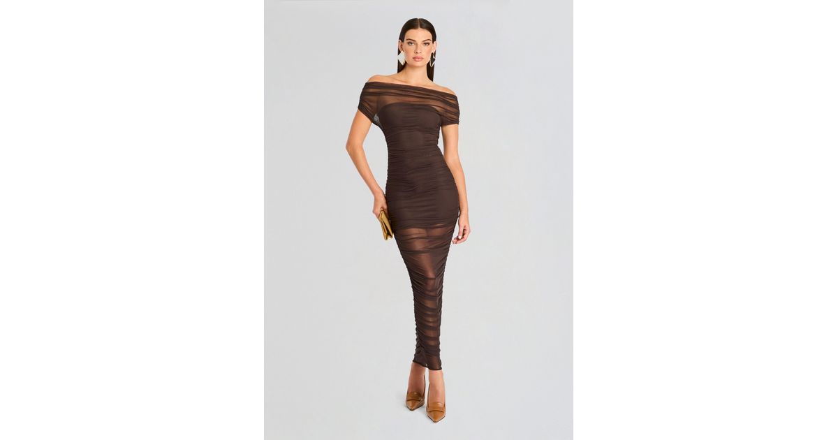 noel mesh midi dress SER.O.YA Women's Noel Mesh Midi Dress - Green