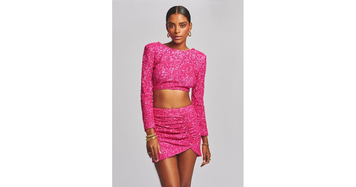 Retrofête Sequin Crop order Top