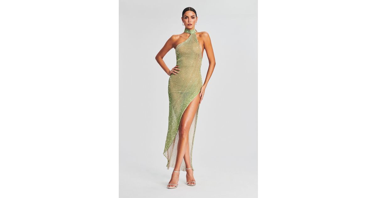 may mashiah green dress Maya Dark Sage Green Stripe Embellished Maxi Dress With Sash Belt – Maya  Deluxe main image 1