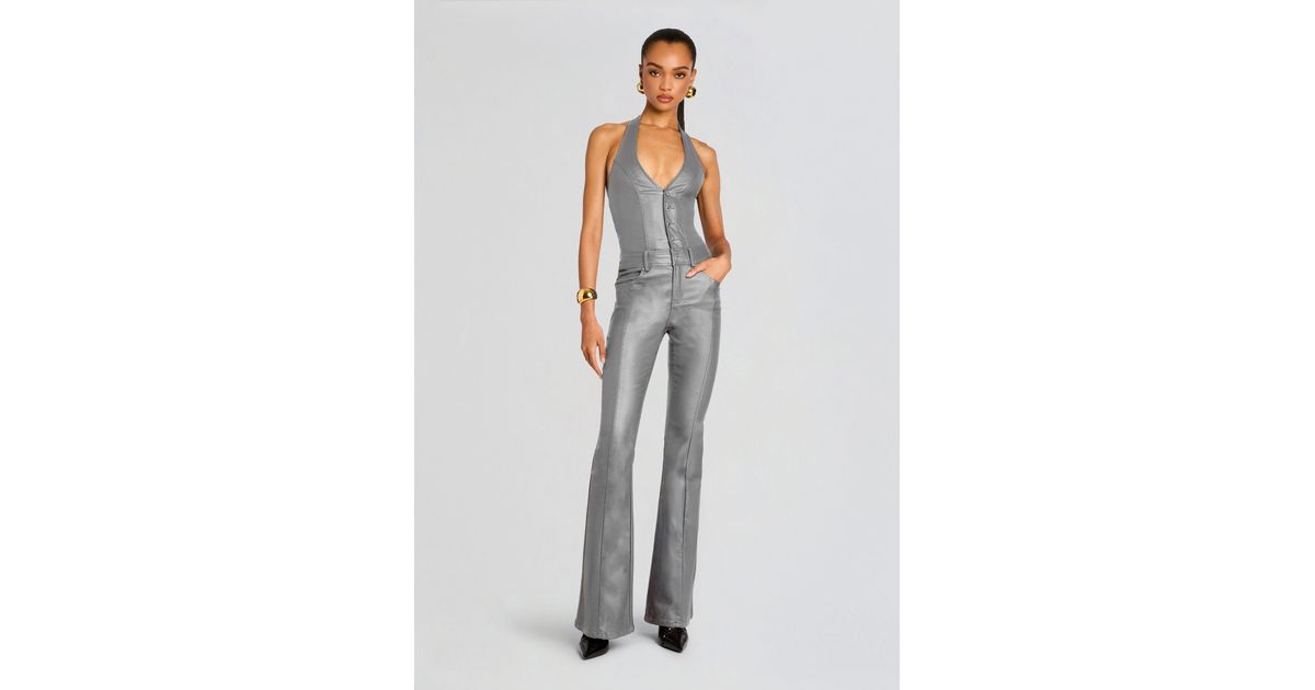retroféte Cynthia Coated Denim Jumpsuit in White | Lyst display picture 1