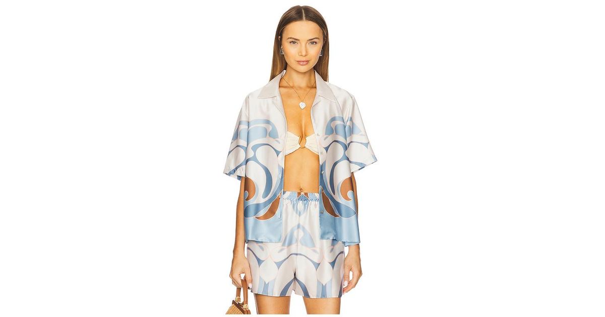 MISA Los Angles Solange Top in White | Lyst UK