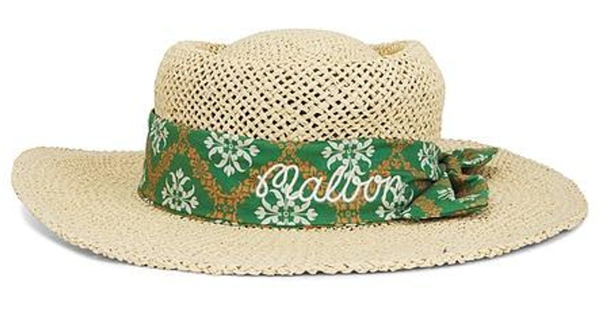 「PAOLINO STRAW HAT」（Malbon Golf） Malbon Golf Paolino Hat in Green for Men | Lyst