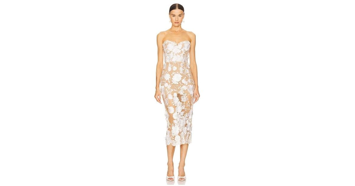 bronx and banco jasmine midi dress Bronx and Banco Jasmine Midi Dress in White