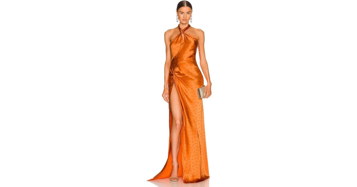 Ronny Kobo Samra Dress in Orange | Lyst