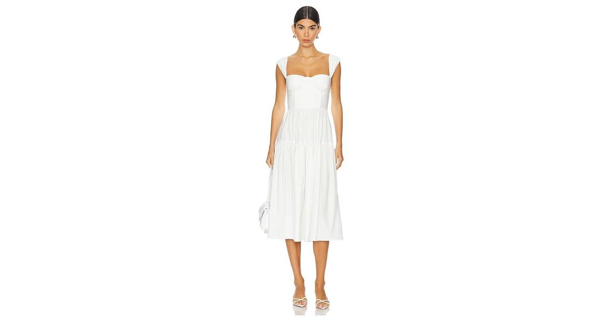 sachin and babi light blue dress WeWoreWhat Corset Midi Dress in White