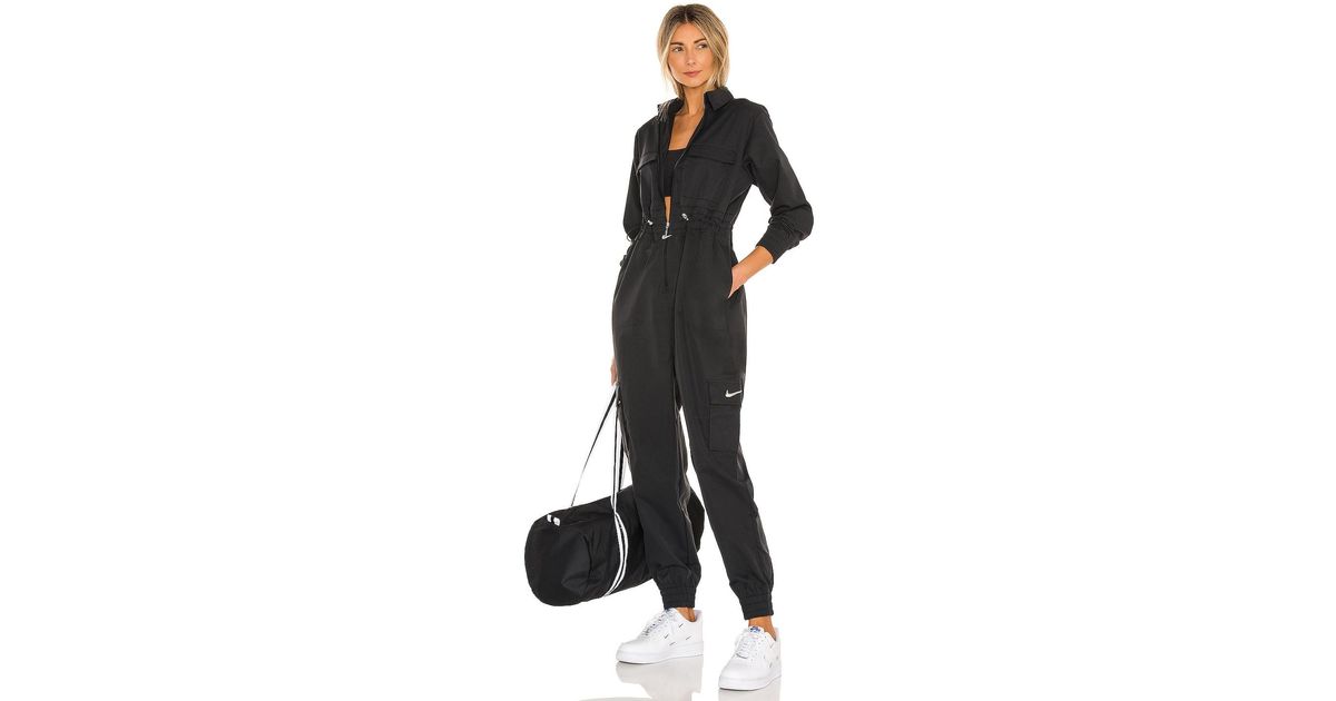 Nike Nsw Swoosh Utility Jumpsuit in Black