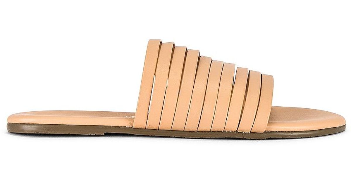TKEES Leather Avery Slide in Natural Lyst