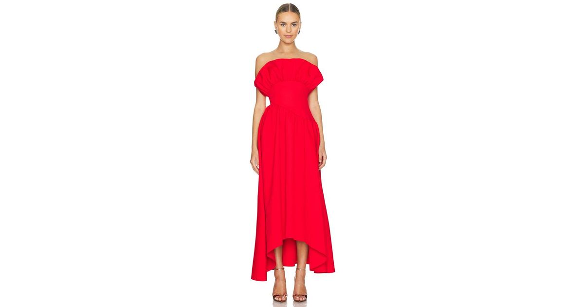 open lace back dress Laurel Sleeveless Maxi Dress In Red – Elliatt main image 1