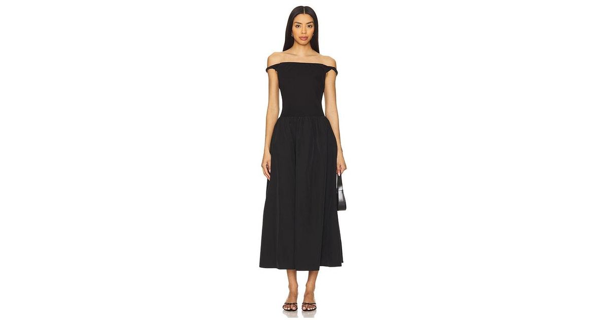 Aster Dress Black Poplin