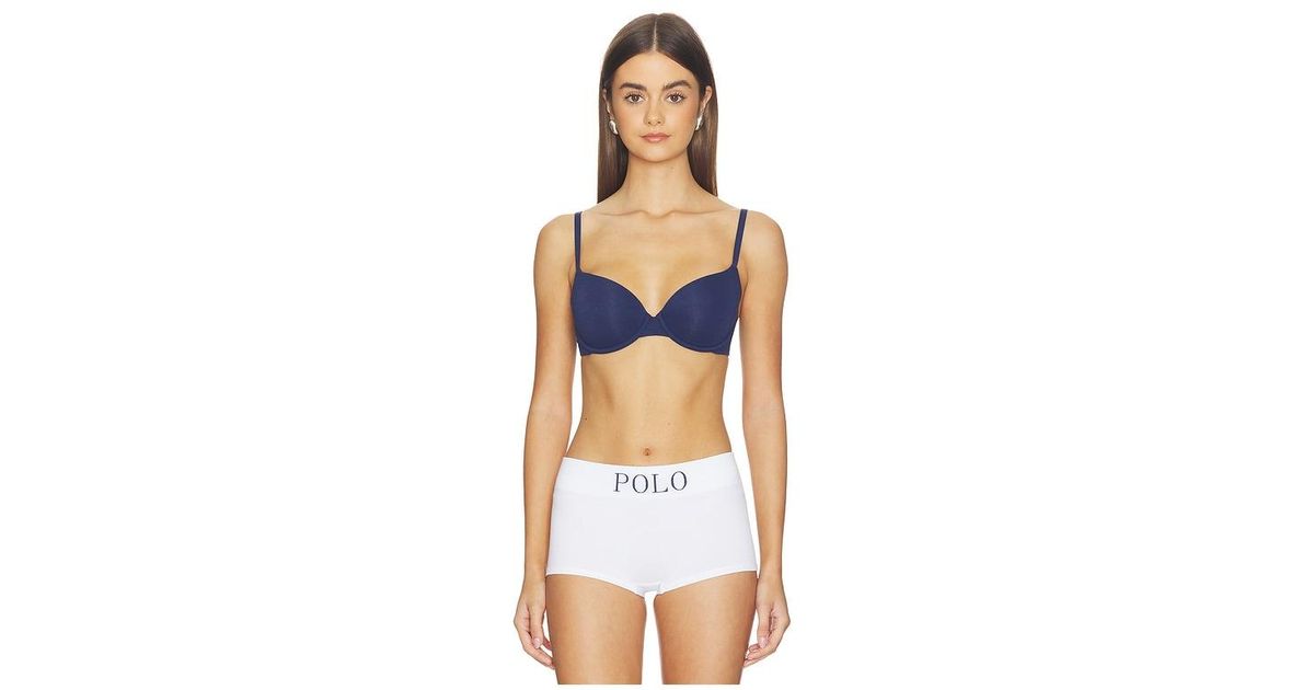 Polo Ralph Lauren Intimates T- Shirt Bra in Blue | Lyst