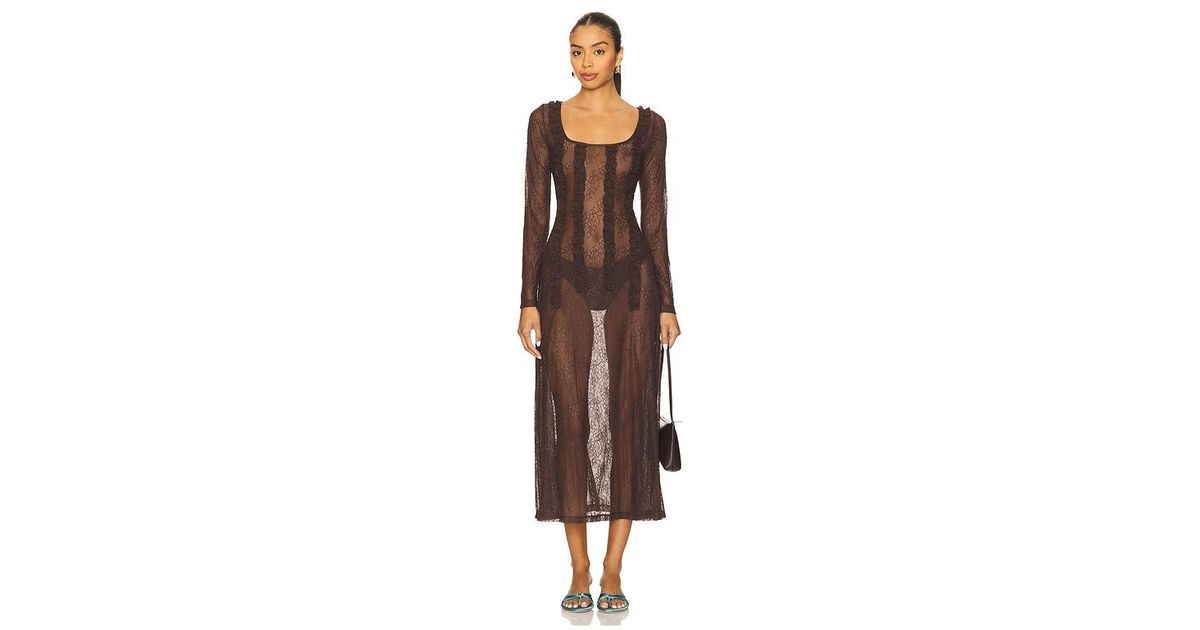 farm rio lace midi dress Blue Lace Banana Midi Dress – FARM Rio
