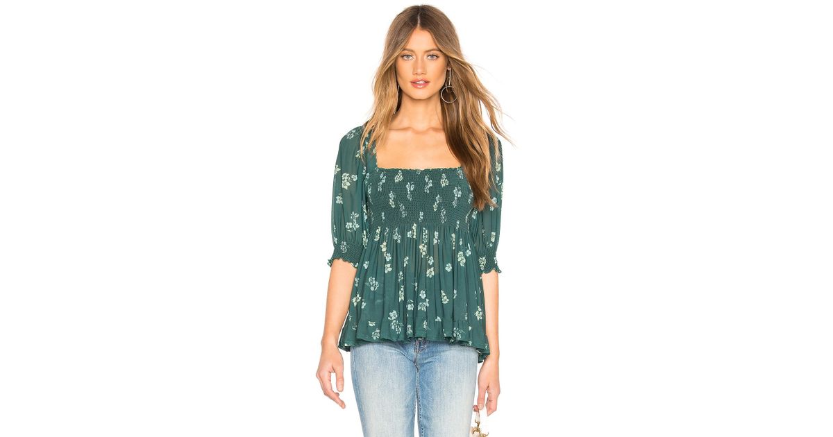 free people delta dawn smocked top