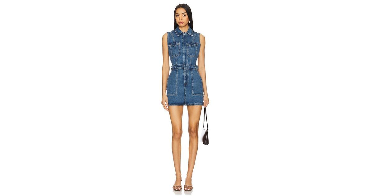 GOOD AMERICAN Fit For Success Sleeveless Mini Dress in Blue | Lyst