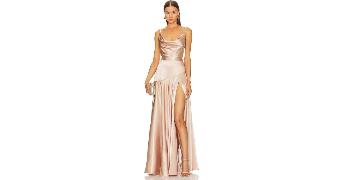 Bronx and Banco X Revolve Leo Gown in Natural | Lyst