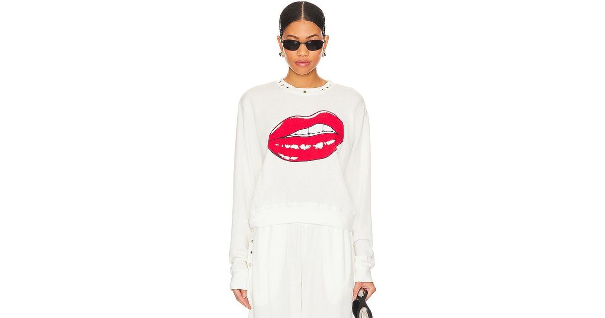 Lauren moshi 2025 lips sweatshirt