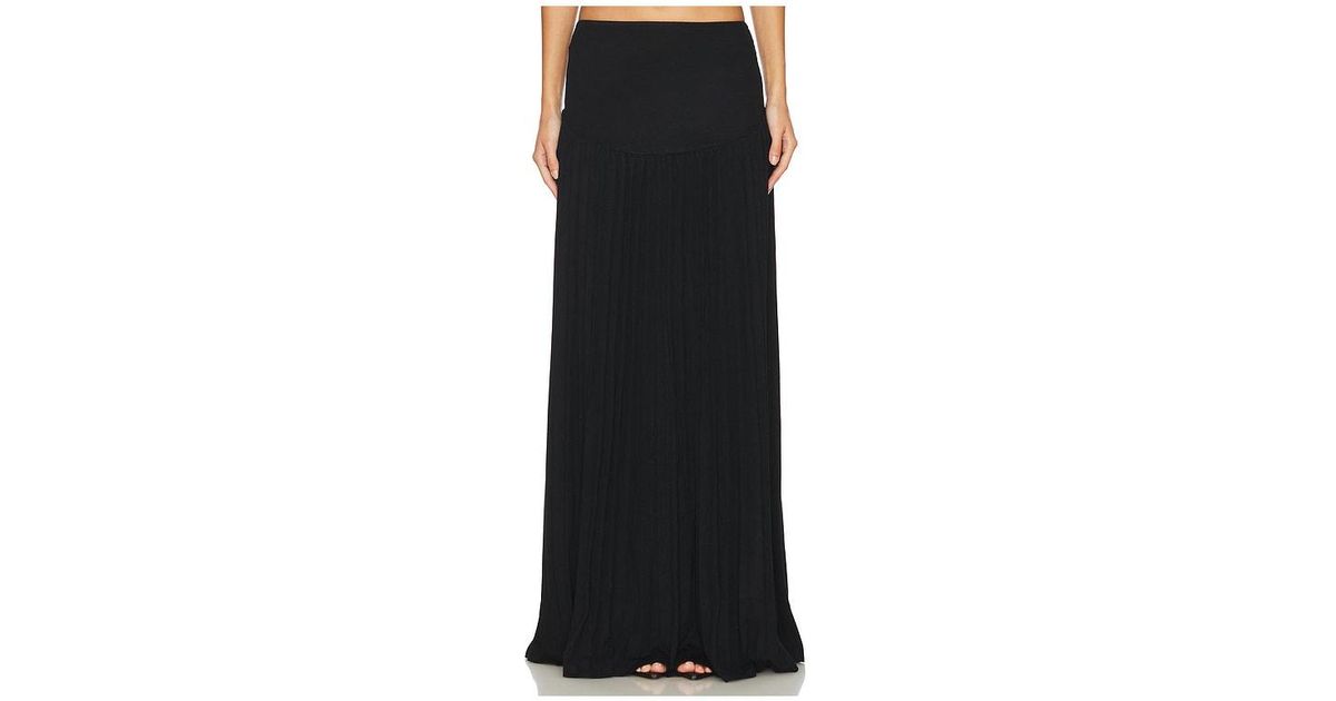 LIONESS Merci Maxi Skirt Onyx