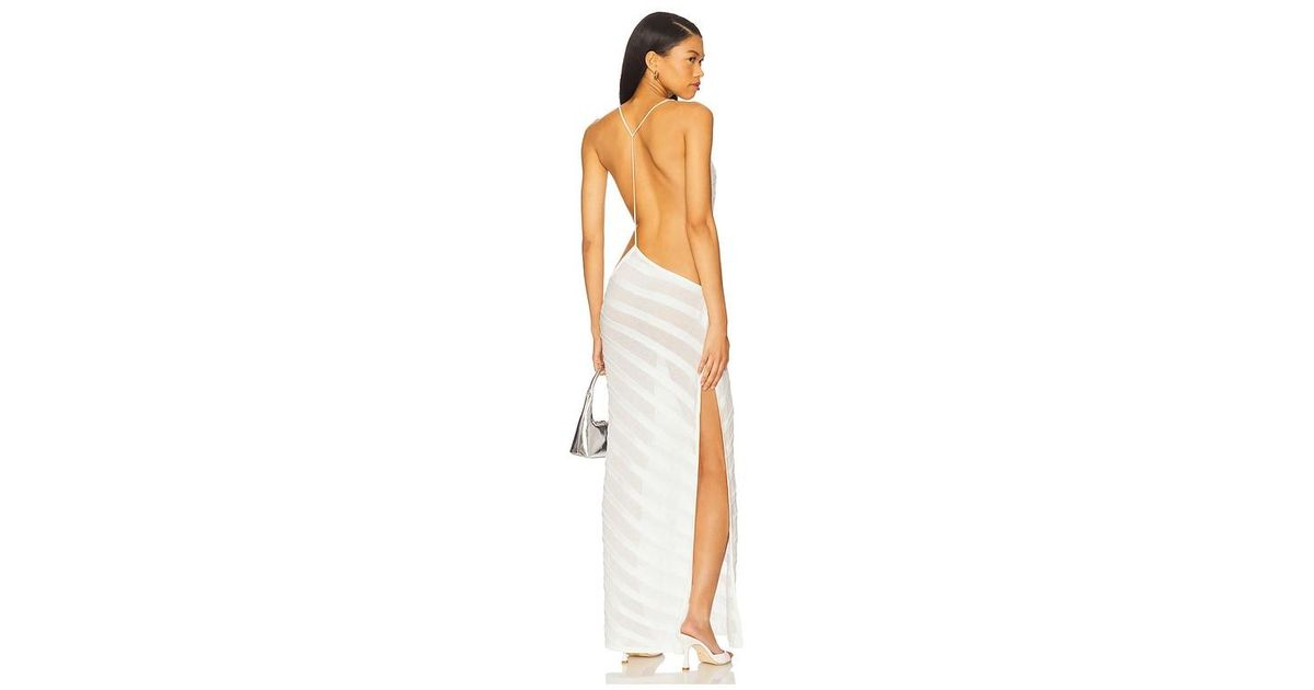 Jaded London Knit Maxi Dress in White | Lyst