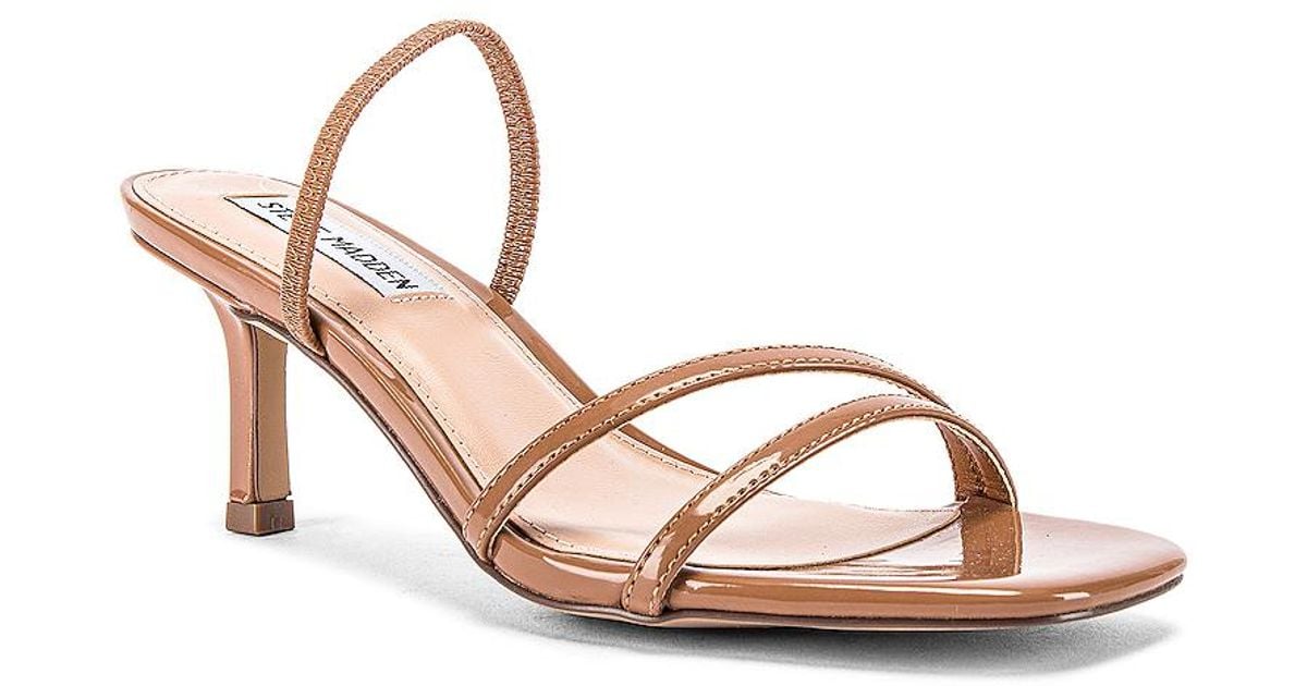 Steve Madden Loft Kitten Heel Sandal in Brown | Lyst