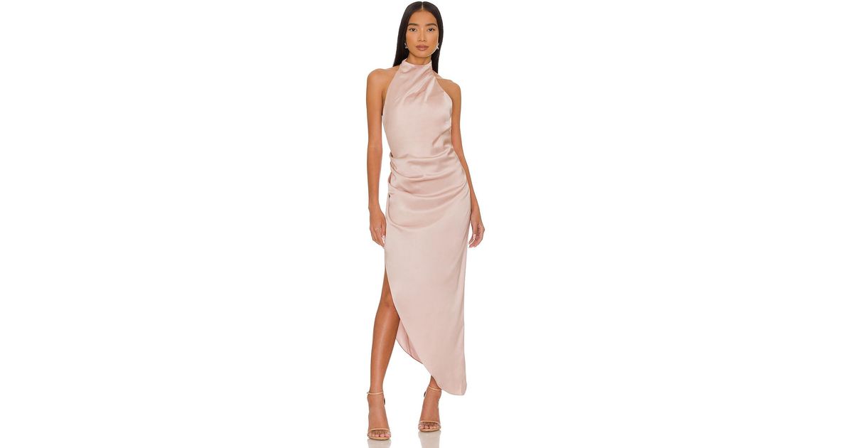 Nookie Synthetic Amelia Halter Gown in Nude (Natural) | Lyst