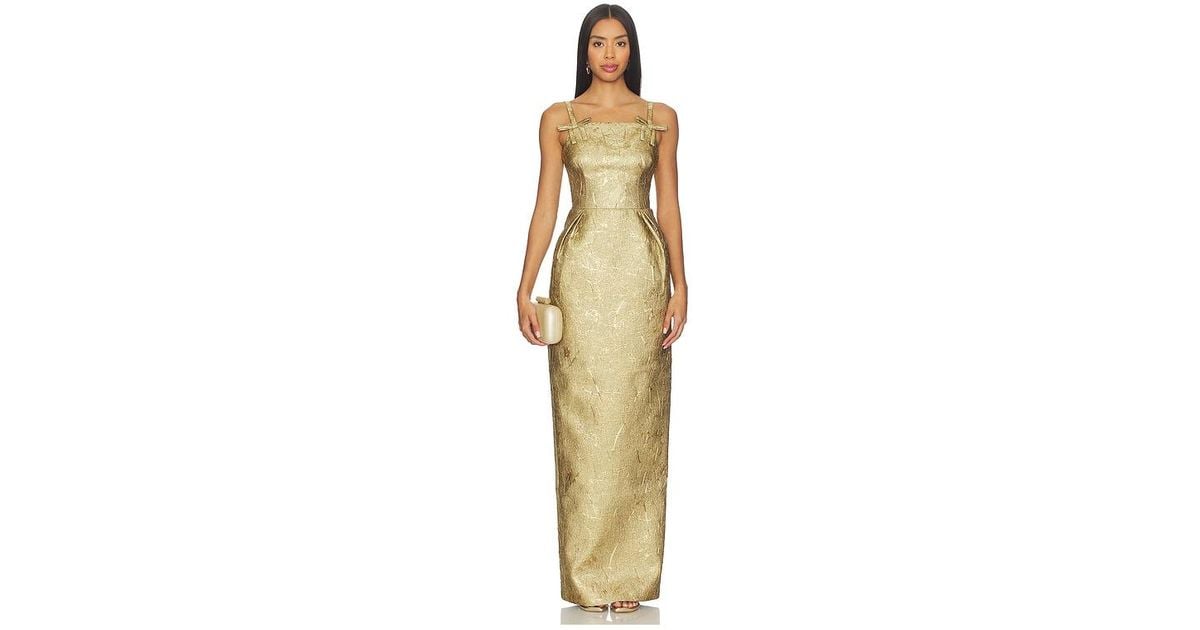 Rebecca Vallance Solana Gown in Metallic | Lyst